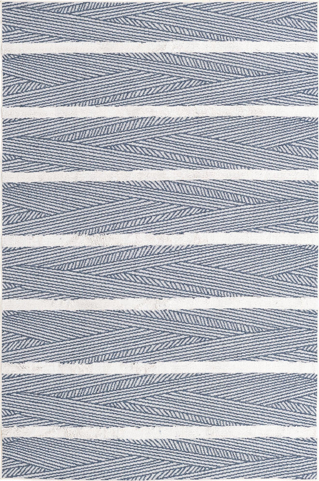 Navy Blue 1' 3 x 1' 4 Sabrina Soto Casa Sample Area Rug 100% Cotton Geometric Pattern All Natural Material Eco Friendly Carpet for Sale at Rug Engine
