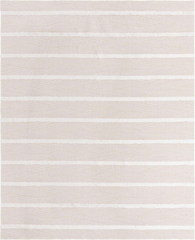 Beige 9' 10 x 12' Sabrina Soto Casa Rectangle Area Rug 100% Cotton Geometric Pattern All Natural Material Eco Friendly Carpet for Sale at Rug Engine