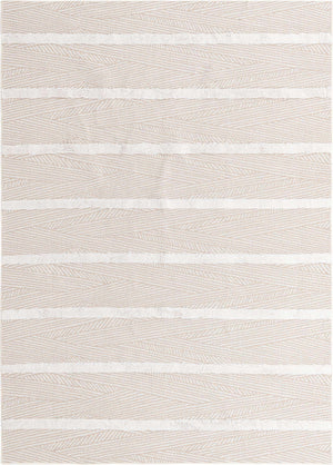 Beige 6' 4 x 9' Sabrina Soto Casa Rectangle Area Rug 100% Cotton Geometric Pattern All Natural Material Eco Friendly Carpet for Sale at Rug Engine