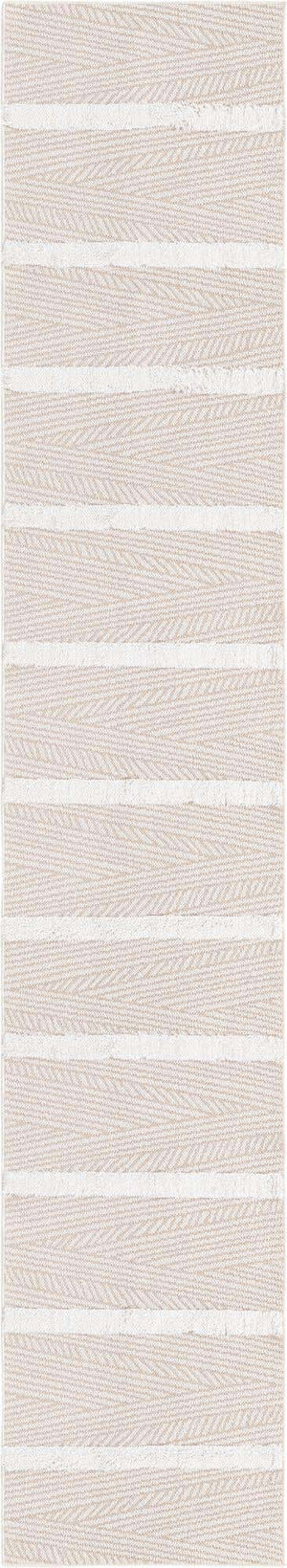 Beige 2' 7 x 12' Sabrina Soto Casa Runner Area Rug 100% Cotton Geometric Pattern All Natural Material Eco Friendly Carpet for Sale at Rug Engine