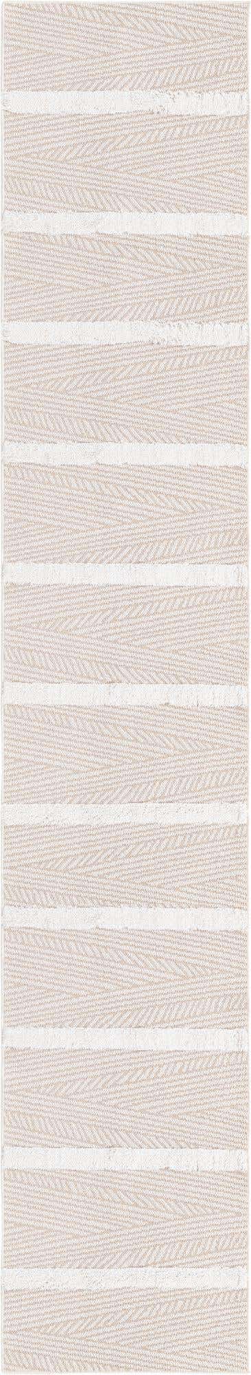 Beige 2' 7 x 12' Sabrina Soto Casa Runner Area Rug 100% Cotton Geometric Pattern All Natural Material Eco Friendly Carpet for Sale at Rug Engine