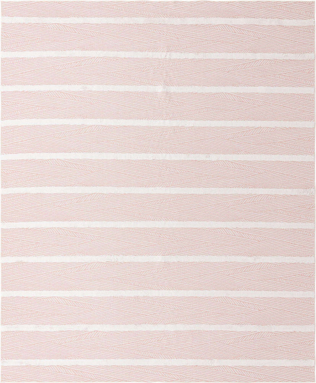 Pink 10' x 12' Sabrina Soto Casa Rectangle Area Rug 100% Cotton Geometric Pattern All Natural Material Eco Friendly Carpet for Sale at Rug Engine