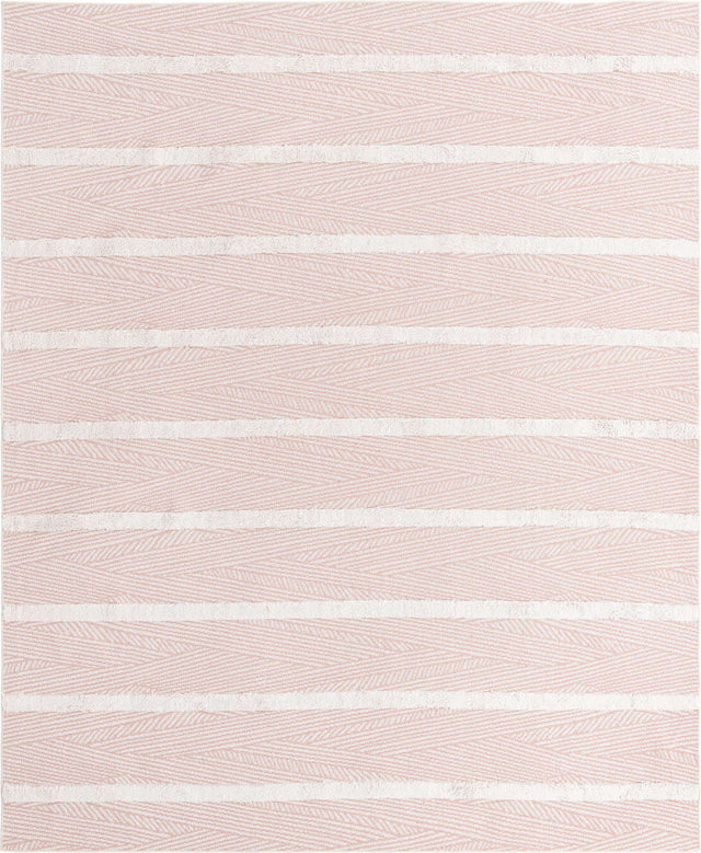 Pink 8' 3 x 10' Sabrina Soto Casa Rectangle Area Rug 100% Cotton Geometric Pattern All Natural Material Eco Friendly Carpet for Sale at Rug Engine