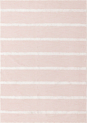 Pink 6' 4 x 9' Sabrina Soto Casa Rectangle Area Rug 100% Cotton Geometric Pattern All Natural Material Eco Friendly Carpet for Sale at Rug Engine