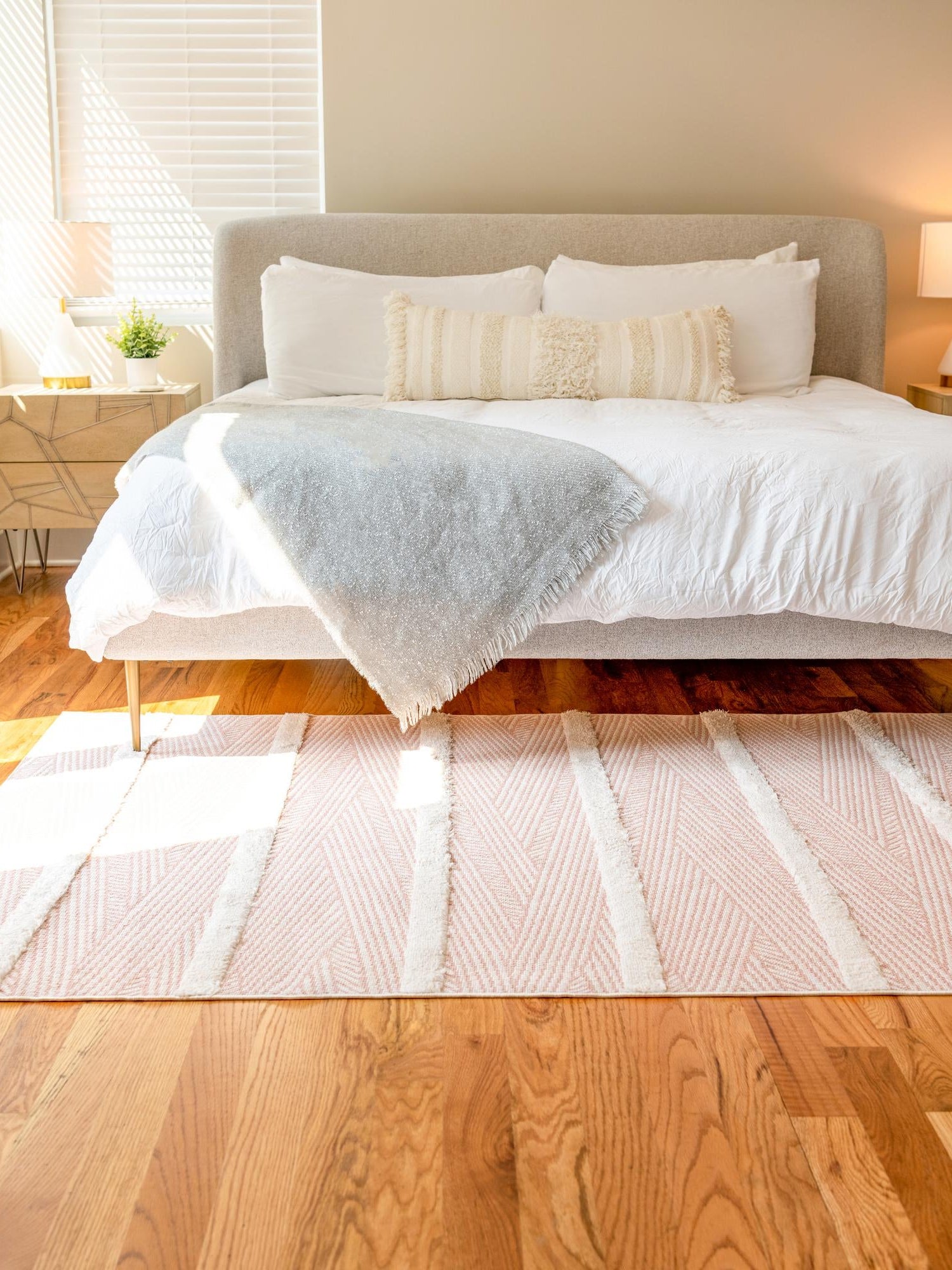 Pink 10' x 12' Sabrina Soto Casa Rectangle Area Rug 100% Cotton Geometric Pattern All Natural Material Eco Friendly Carpet for Sale at Rug Engine