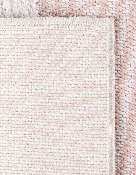 Pink 2' 3 x 3' Sabrina Soto Casa Rectangle Area Rug 100% Cotton Geometric Pattern All Natural Material Eco Friendly Carpet for Sale at Rug Engine