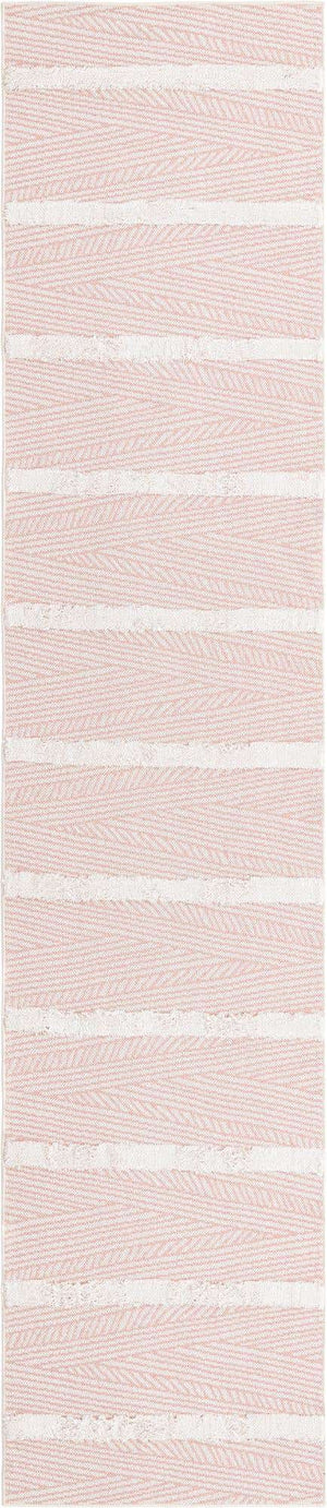 Pink 2' 7 x 12' Sabrina Soto Casa Runner Area Rug 100% Cotton Geometric Pattern All Natural Material Eco Friendly Carpet for Sale at Rug Engine