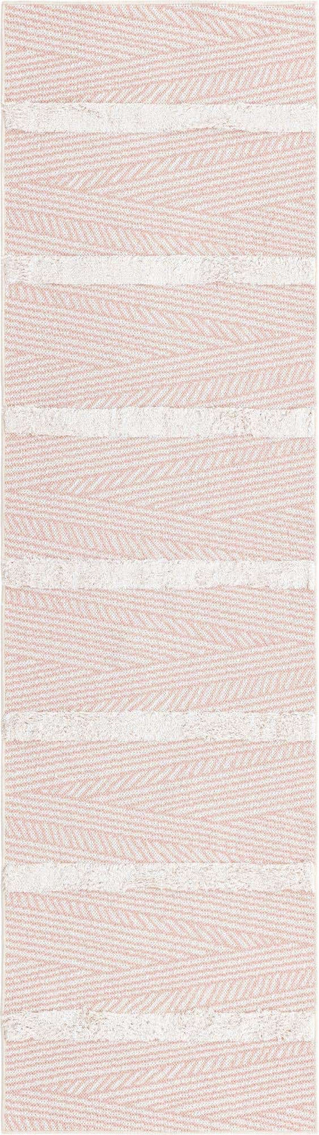 Pink 2' 3 x 8' Sabrina Soto Casa Runner Area Rug 100% Cotton Geometric Pattern All Natural Material Eco Friendly Carpet for Sale at Rug Engine