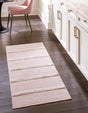 Pink 2' 7 x 12' Sabrina Soto Casa Runner Area Rug 100% Cotton Geometric Pattern All Natural Material Eco Friendly Carpet for Sale at Rug Engine