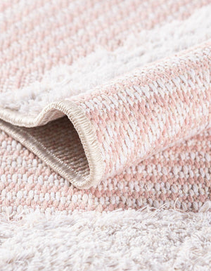 Pink 2' 7 x 12' Sabrina Soto Casa Runner Area Rug 100% Cotton Geometric Pattern All Natural Material Eco Friendly Carpet for Sale at Rug Engine
