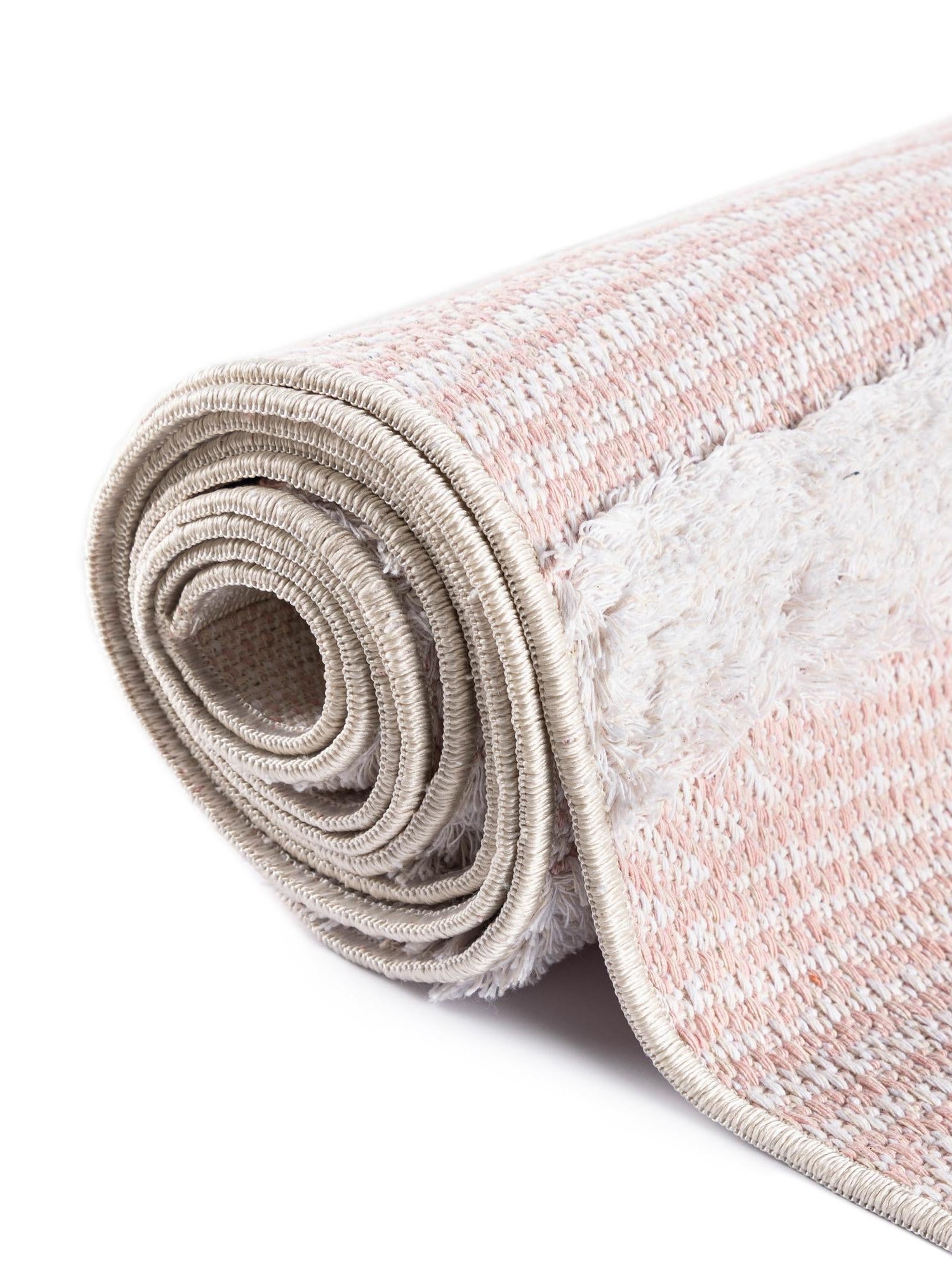 Pink 2' 3 x 6' Sabrina Soto Casa Runner Area Rug 100% Cotton Geometric Pattern All Natural Material Eco Friendly Carpet for Sale at Rug Engine