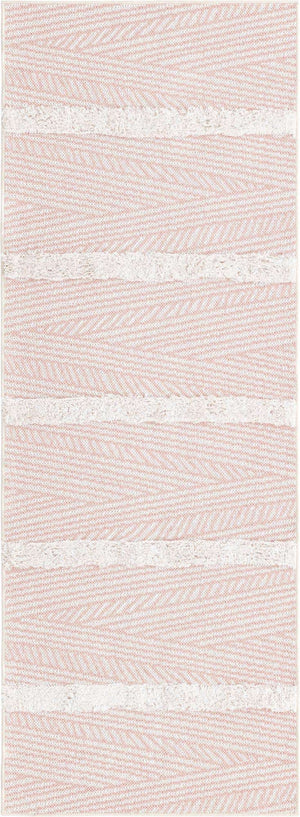 Pink 2' 3 x 6' Sabrina Soto Casa Runner Area Rug 100% Cotton Geometric Pattern All Natural Material Eco Friendly Carpet for Sale at Rug Engine