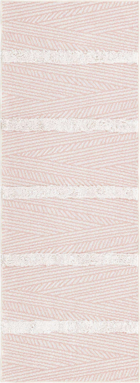 Pink 2' 3 x 6' Sabrina Soto Casa Runner Area Rug 100% Cotton Geometric Pattern All Natural Material Eco Friendly Carpet for Sale at Rug Engine