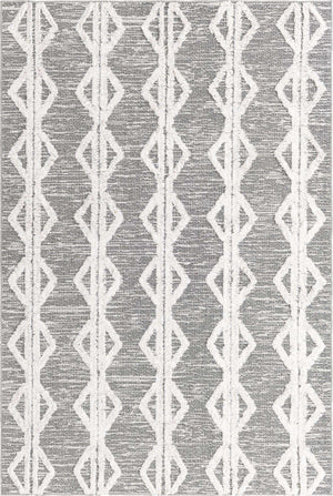 Anthracite Gray 5' 3 x 8' Sabrina Soto Casa Rectangle Area Rug 100% Cotton Geometric Pattern All Natural Material Eco Friendly Carpet for Sale at Rug Engine