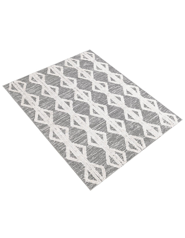Anthracite Gray 4' 5 x 6' Sabrina Soto Casa Rectangle Area Rug 100% Cotton Geometric Pattern All Natural Material Eco Friendly Carpet for Sale at Rug Engine