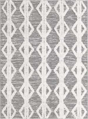 Anthracite Gray 4' 5 x 6' Sabrina Soto Casa Rectangle Area Rug 100% Cotton Geometric Pattern All Natural Material Eco Friendly Carpet for Sale at Rug Engine