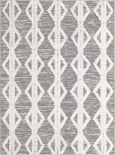 Anthracite Gray 4' 5 x 6' Sabrina Soto Casa Rectangle Area Rug 100% Cotton Geometric Pattern All Natural Material Eco Friendly Carpet for Sale at Rug Engine