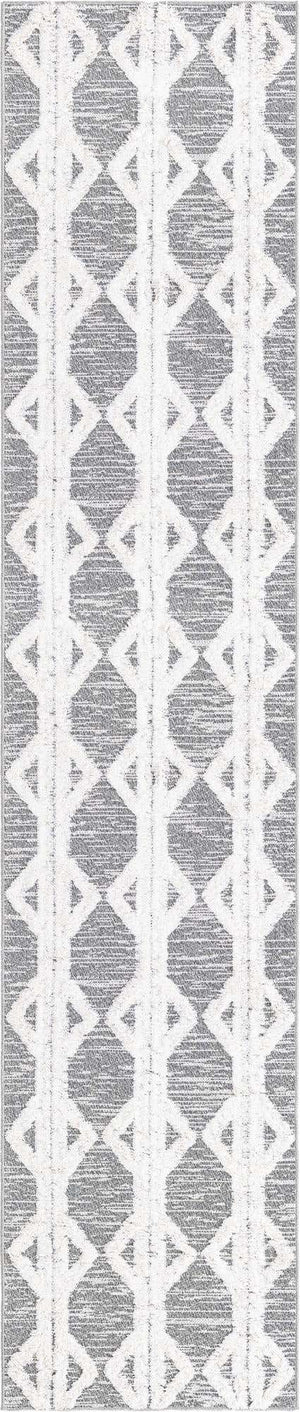 Anthracite Gray 2' 7 x 12' Sabrina Soto Casa Runner Area Rug 100% Cotton Geometric Pattern All Natural Material Eco Friendly Carpet for Sale at Rug Engine