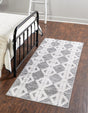 Anthracite Gray 2' 3 x 8' Sabrina Soto Casa Runner Area Rug 100% Cotton Geometric Pattern All Natural Material Eco Friendly Carpet for Sale at Rug Engine