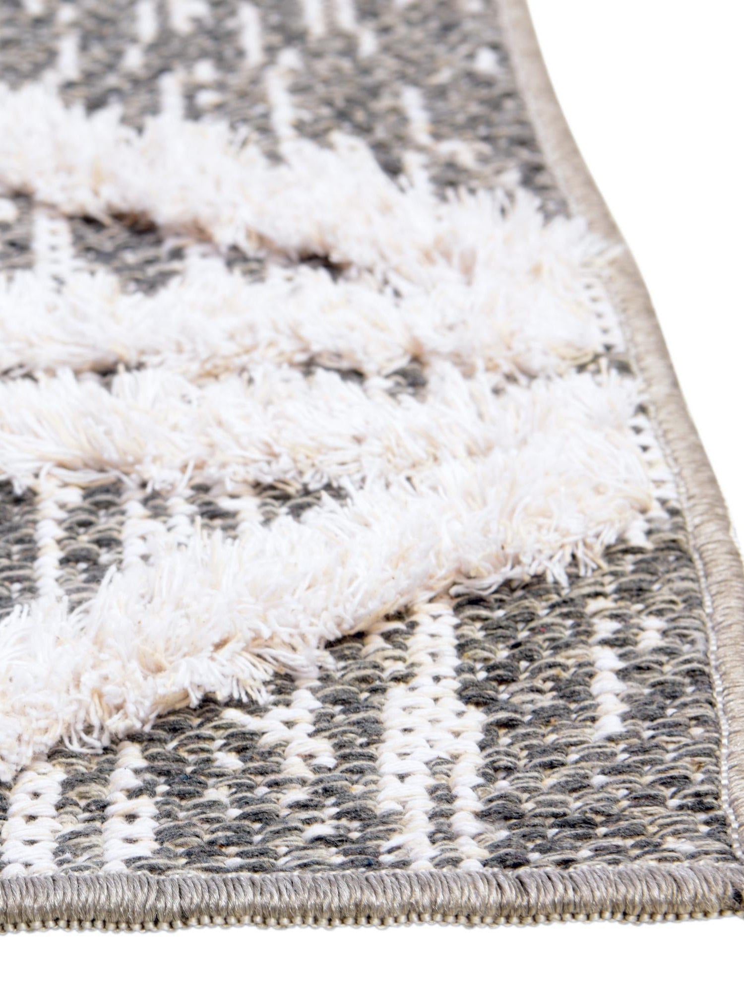 Anthracite Gray 2' 3 x 8' Sabrina Soto Casa Runner Area Rug 100% Cotton Geometric Pattern All Natural Material Eco Friendly Carpet for Sale at Rug Engine
