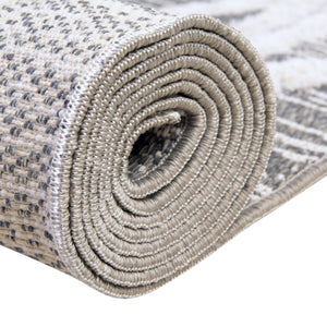 Anthracite Gray 2' 3 x 8' Sabrina Soto Casa Runner Area Rug 100% Cotton Geometric Pattern All Natural Material Eco Friendly Carpet for Sale at Rug Engine