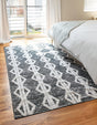 Black 1' 3 x 1' 4 Sabrina Soto Casa Sample Area Rug 100% Cotton Geometric Pattern All Natural Material Eco Friendly Carpet for Sale at Rug Engine
