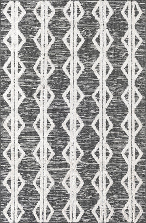 Black 1' 3 x 1' 4 Sabrina Soto Casa Sample Area Rug 100% Cotton Geometric Pattern All Natural Material Eco Friendly Carpet for Sale at Rug Engine