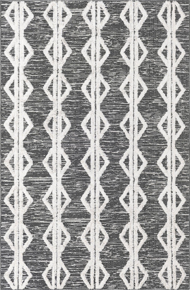 Black 1' 3 x 1' 4 Sabrina Soto Casa Sample Area Rug 100% Cotton Geometric Pattern All Natural Material Eco Friendly Carpet for Sale at Rug Engine