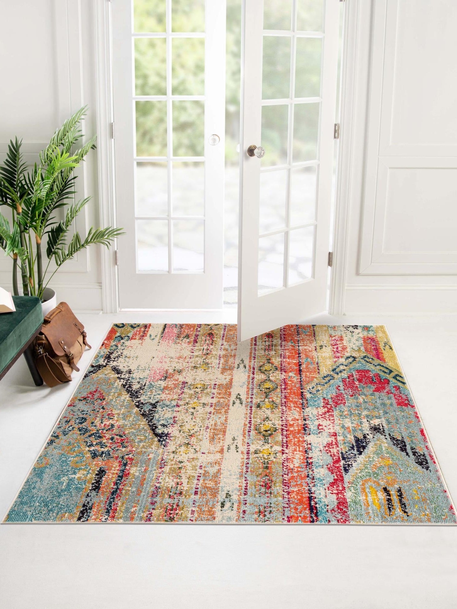 Multicolor 4' x 4' Sedona Square Area Rug