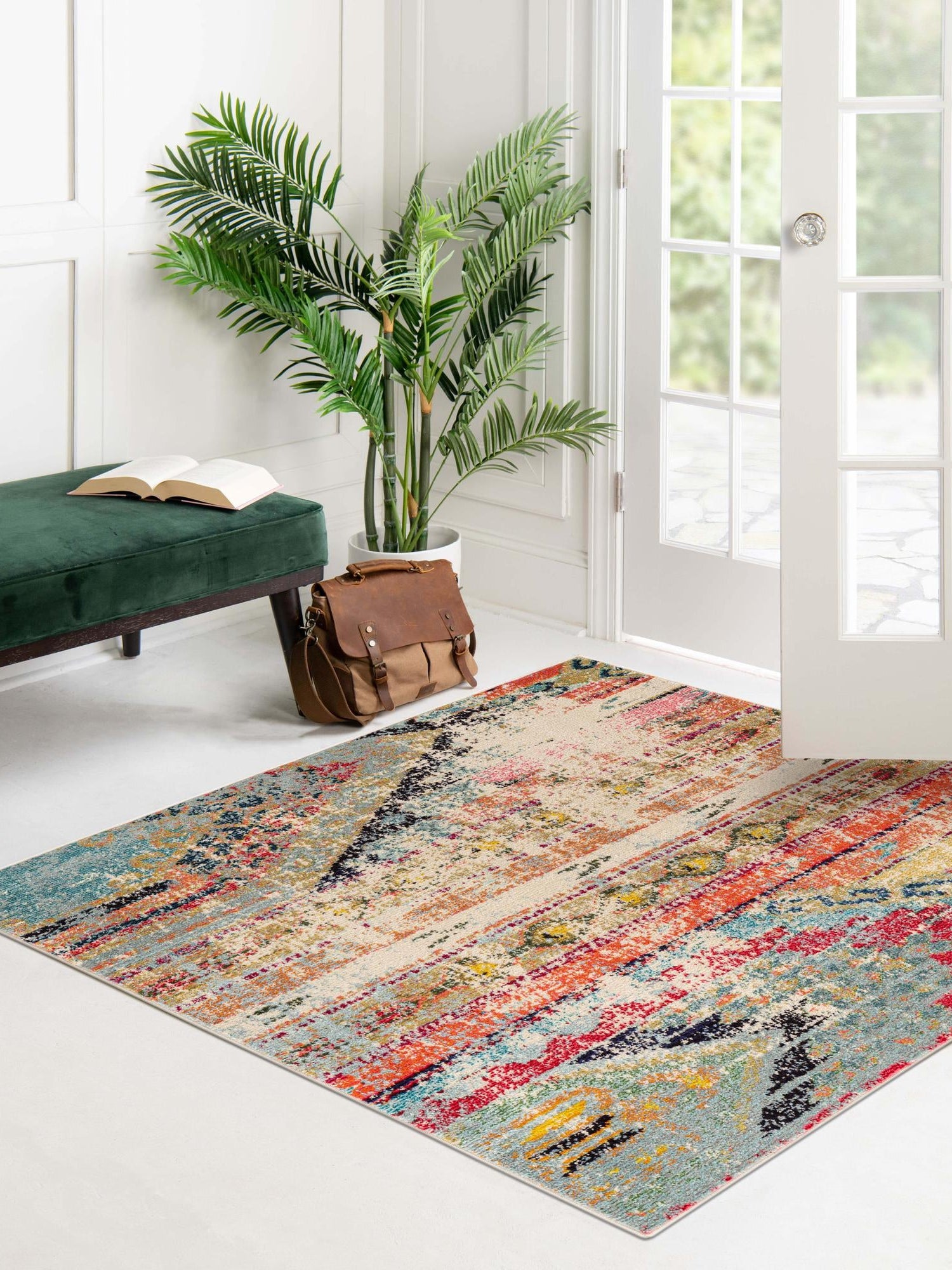 Multicolor 5' x 5' Sedona Square Area Rug