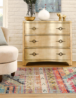 Multicolor 5' x 5' Sedona Square Area Rug