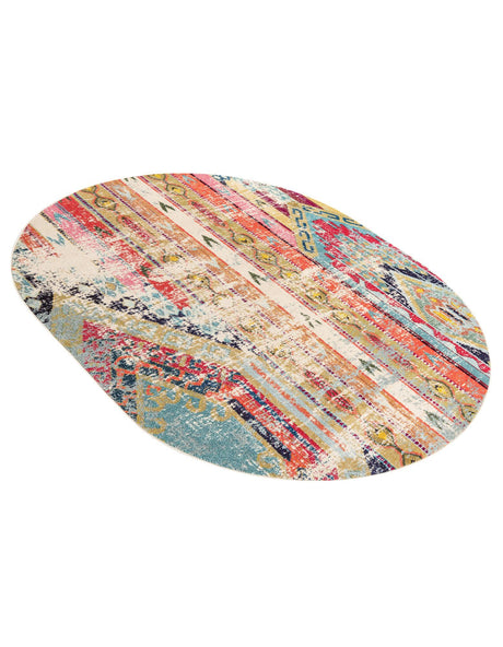 Multicolor 7' 11 x 10' Sedona Oval Area Rug Durable Long Lasting Carpet for Living Rooms, Kitchen, Bedrooms, Office Space, Dorms for Sale at Rug Engine