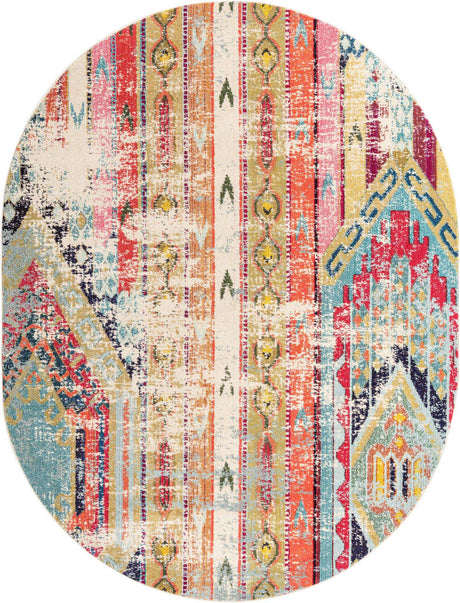 Multicolor 7' 11 x 10' Sedona Oval Area Rug