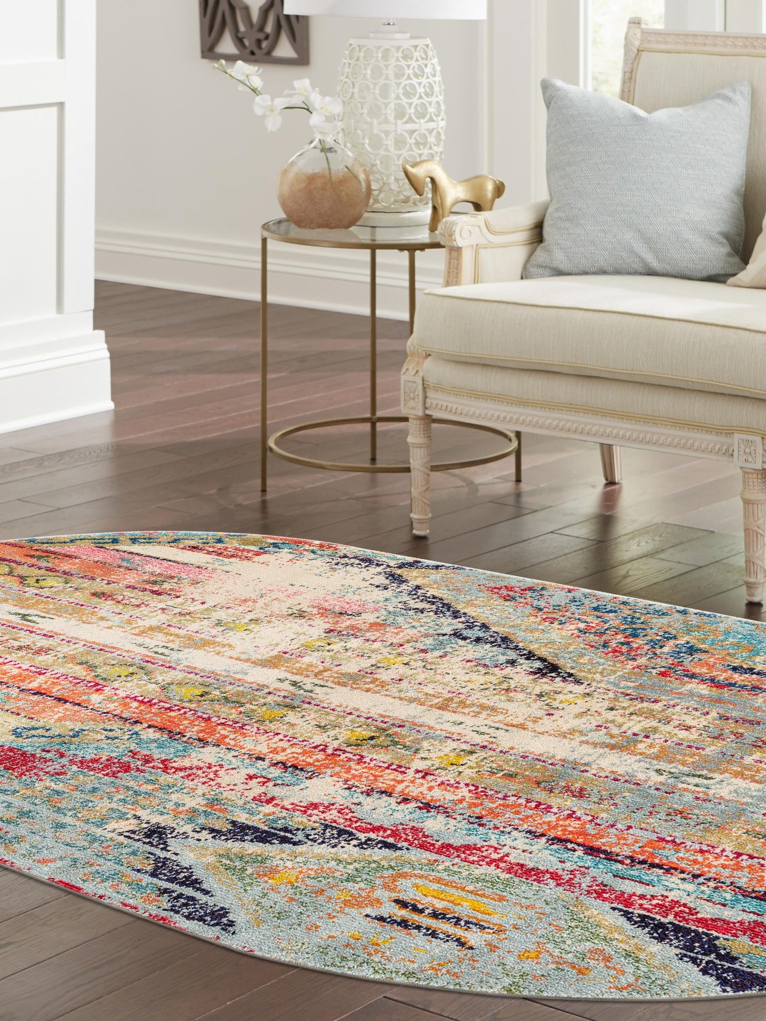Multicolor 3' 3 x 5' 3 Sedona Oval Area Rug
