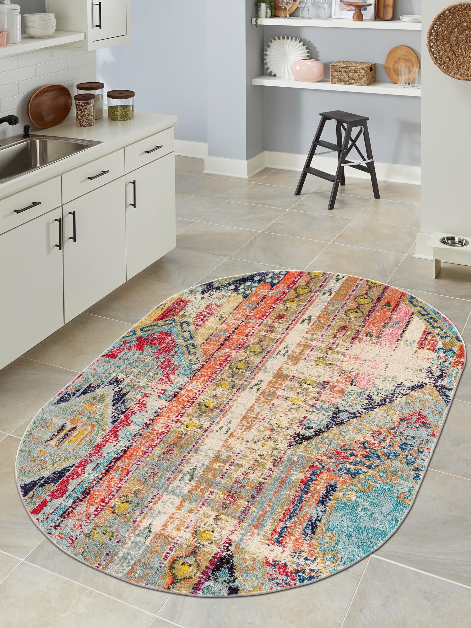 Multicolor 3' 3 x 5' 3 Sedona Oval Area Rug