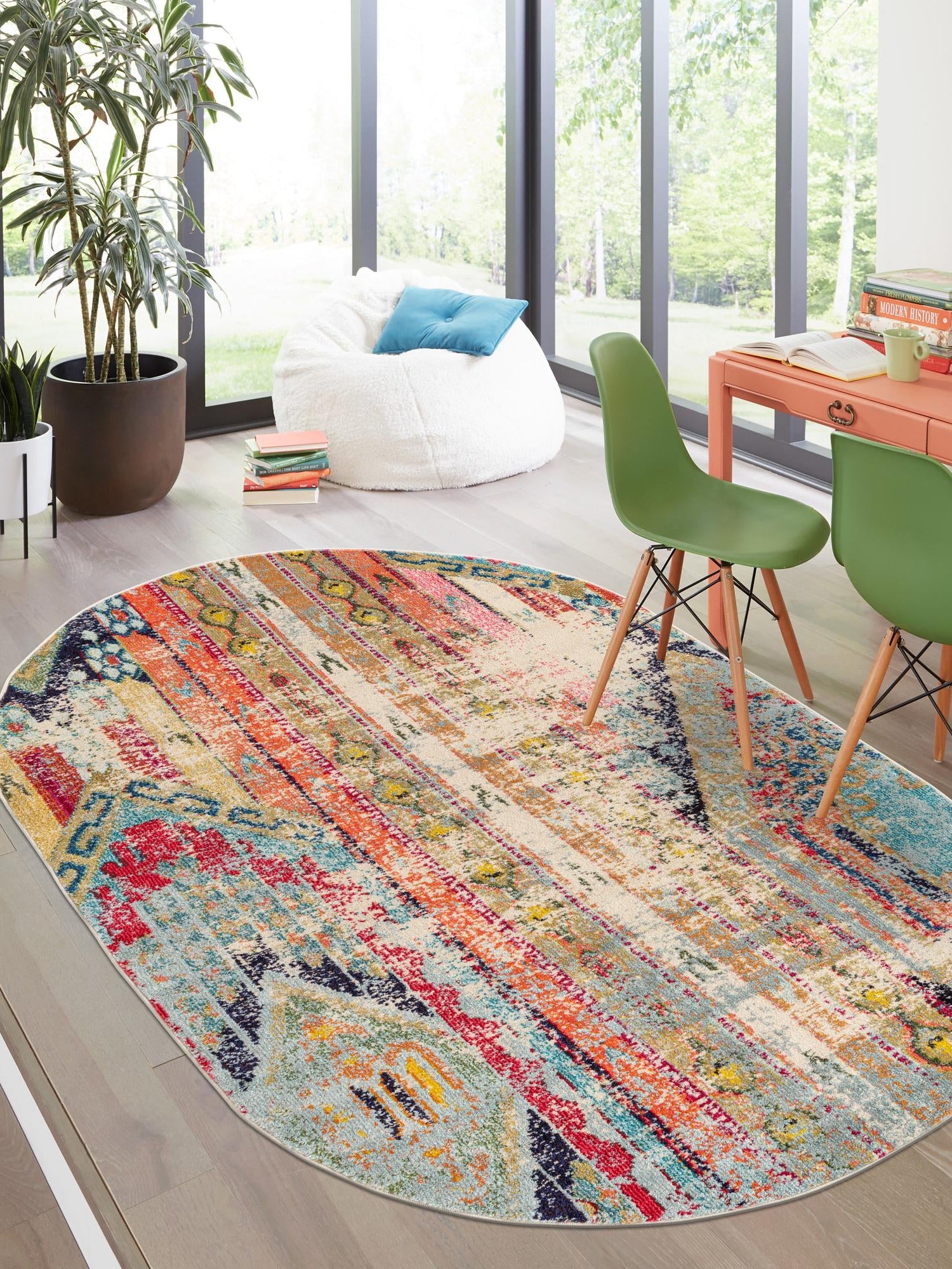 Multicolor 3' 3 x 5' 3 Sedona Oval Area Rug