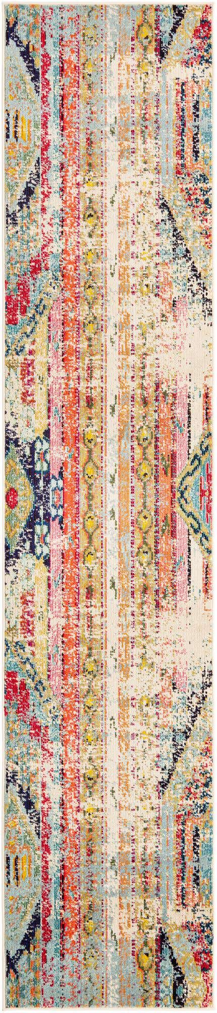 Multicolor 2' 7 x 12' Sedona Runner Area Rug Durable Long Lasting Carpet for Living Rooms, Kitchen, Bedrooms, Office Space, Dorms for Sale at Rug Engine