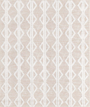 Beige 8' 3 x 10' Sabrina Soto Casa Rectangle Area Rug 100% Cotton Geometric Pattern All Natural Material Eco Friendly Carpet for Sale at Rug Engine