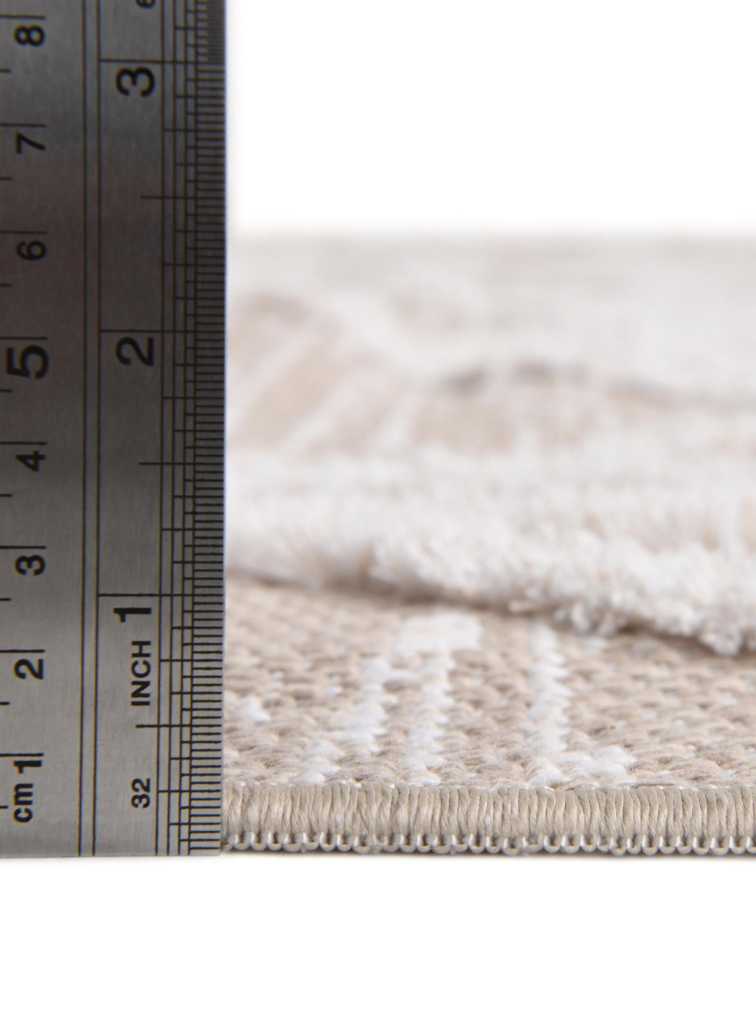 Beige 5' 3 x 8' Sabrina Soto Casa Rectangle Area Rug 100% Cotton Geometric Pattern All Natural Material Eco Friendly Carpet for Sale at Rug Engine
