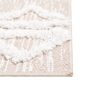 Beige 5' 3 x 8' Sabrina Soto Casa Rectangle Area Rug 100% Cotton Geometric Pattern All Natural Material Eco Friendly Carpet for Sale at Rug Engine