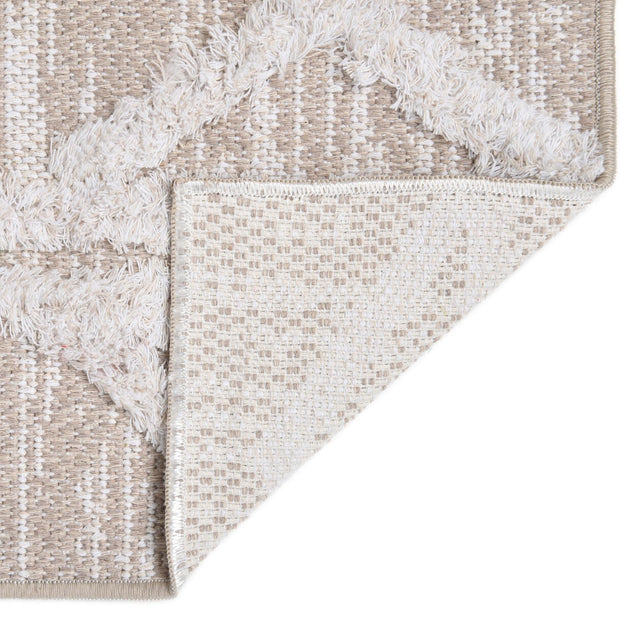 Beige 2' 3 x 8' Sabrina Soto Casa Runner Area Rug 100% Cotton Geometric Pattern All Natural Material Eco Friendly Carpet for Sale at Rug Engine