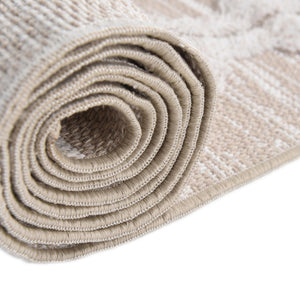 Beige 2' 3 x 8' Sabrina Soto Casa Runner Area Rug 100% Cotton Geometric Pattern All Natural Material Eco Friendly Carpet for Sale at Rug Engine