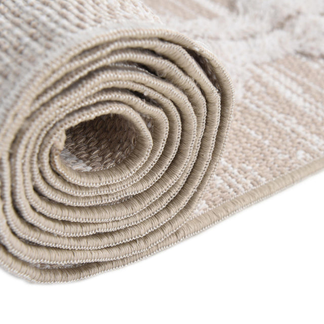 Beige 2' 3 x 8' Sabrina Soto Casa Runner Area Rug 100% Cotton Geometric Pattern All Natural Material Eco Friendly Carpet for Sale at Rug Engine