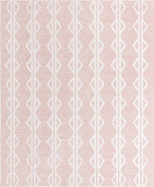 Pink 9' 10 x 12' Sabrina Soto Casa Rectangle Area Rug 100% Cotton Geometric Pattern All Natural Material Eco Friendly Carpet for Sale at Rug Engine