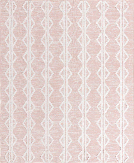 Pink 9' 10 x 12' Sabrina Soto Casa Rectangle Area Rug 100% Cotton Geometric Pattern All Natural Material Eco Friendly Carpet for Sale at Rug Engine