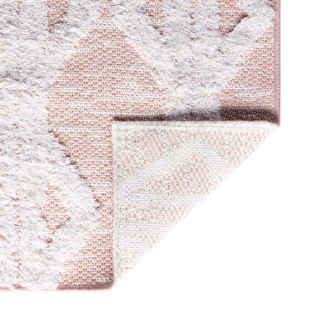 Pink 4' 5 x 6' Sabrina Soto Casa Rectangle Area Rug 100% Cotton Geometric Pattern All Natural Material Eco Friendly Carpet for Sale at Rug Engine
