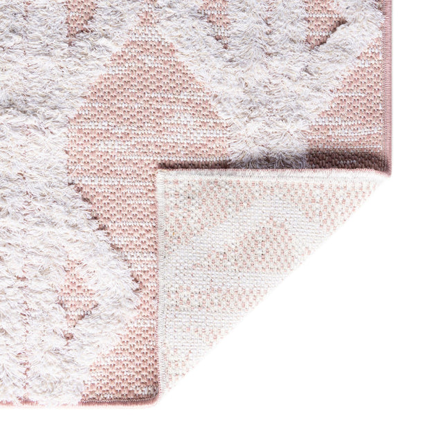 Pink 9' 10 x 12' Sabrina Soto Casa Rectangle Area Rug 100% Cotton Geometric Pattern All Natural Material Eco Friendly Carpet for Sale at Rug Engine