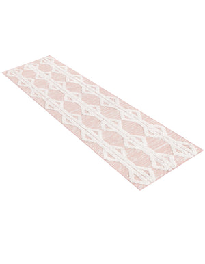 Pink 2' 3 x 8' Sabrina Soto Casa Runner Area Rug 100% Cotton Geometric Pattern All Natural Material Eco Friendly Carpet for Sale at Rug Engine