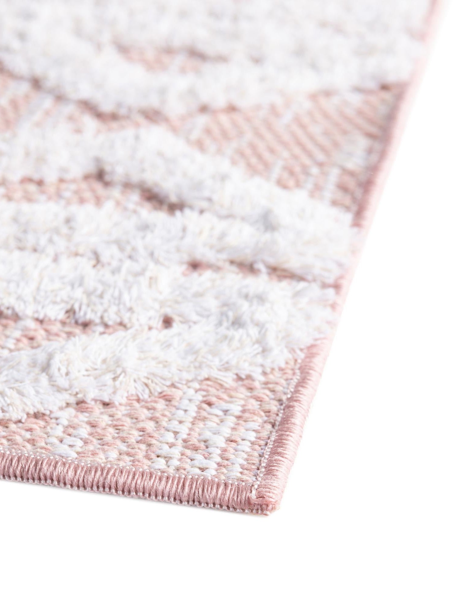 Pink 2' 3 x 8' Sabrina Soto Casa Runner Area Rug 100% Cotton Geometric Pattern All Natural Material Eco Friendly Carpet for Sale at Rug Engine