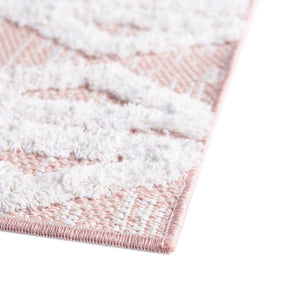 Pink 2' 3 x 8' Sabrina Soto Casa Runner Area Rug 100% Cotton Geometric Pattern All Natural Material Eco Friendly Carpet for Sale at Rug Engine